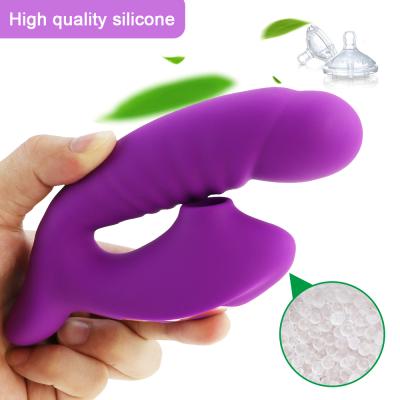 China Portable Silicone Clitors Suckiing Clit Nipple Licking U Shape Wearable Stimulator Masturbation Vibrator for sale