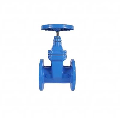 China Elastic seat seal cast iron flange Soft seal blind rod gate valve  PN10/PN16 for sale