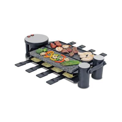 China Manufacturer Supplier Electric Raclette Non-Stick Outdoor Barbecue Grill For 8 Person for sale