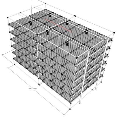 China Flood Farms Tray Indoor Farming Industry Grow System Greenhouse Vertical Hydroponic Growing Racks for sale