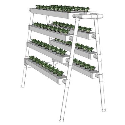 China Lettuce NFT System Hydroponic nft Grow Pipe Hydroponic Plant Gutters nft PVC System Hydroponic Growing System for sale