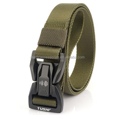 China Outdoor High Quality Nylon Quick Release No Hole Men's Belt Strap Eco-Friendly Belt for sale