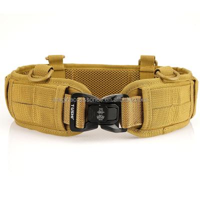 China Outdoor Nylon Tactical Belt Buckle Black Tactical Belt Duty Waist Strap Green Combat Belt for sale