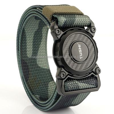 China Army Outdoor Tactical Green Custom Leopard Logo Webbing Belt for sale