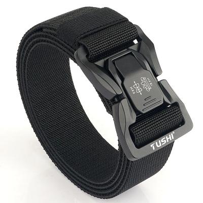 China Outside. Casual Quick Released Nylon Outdoor Magnet Buckle Stretch Belt for sale