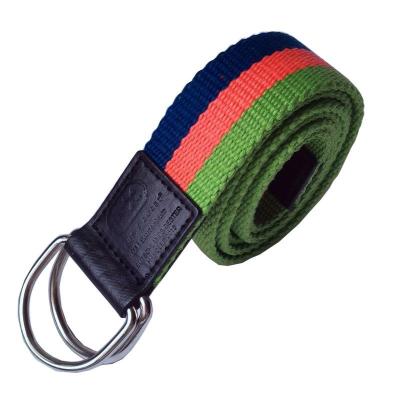 China Amazon Wholesale Amazon Mens Womens Adjustable Cloth Woven Colorful D-Ring Web Belts for sale