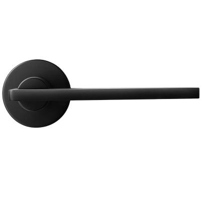 China Modern Black Color Interior Door Lock for home Apartment Bathroom Bedroom Door Handle for sale