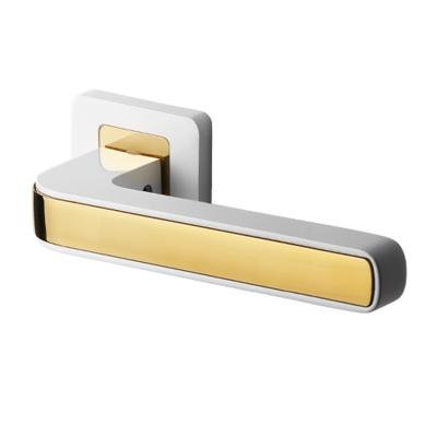 China Modern Gold/White Color Handle Lock Simple wooden door lock home house door lock with handle for sale