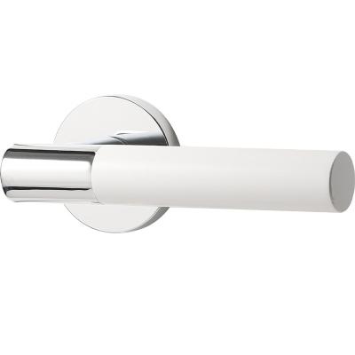 China Classic Door lock with Bright Chrome / White Color Door Handle Lever for Bathroom Bedroom Door Handles for sale