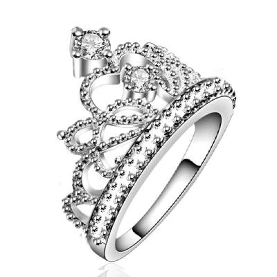 China Ring For Women Silver Plated Rings Romantic Creative Valentine's Day Party Crown Wholesale Supplier for sale