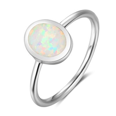 China Opal Rings For Women Wholesale Supplier of Opal Rings S925 Sterling Silver Rings Valentine's Day Gift White Romantic for sale