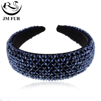 China Popular Hot Sales Europe and America Sidewall Crystal Beaded Headband Card Issuance Street Sponge Headdress for sale