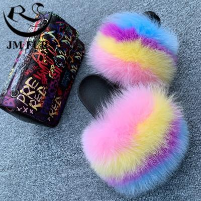 China Fashion Trend Custom Color and Logo Children Fluffy Outdoor Fur Slippers and Handbags Kids Matching Fur Slides and Bag Sets for sale