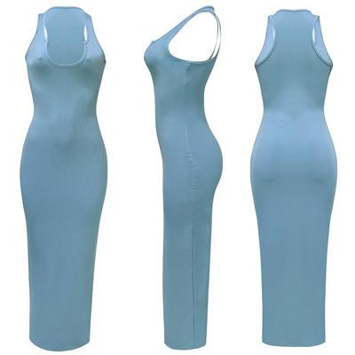 China Breathable Popular Multicolored Slim Sexy Dress Deep V-Neckline Spring And Summer Women's Camisole Long for sale