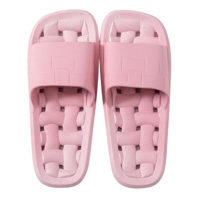 China Cushioning Soft Bottom Slippers Men's Home Bathroom Women's Summer Bath Slippers Indoor Non-Slip Hollow Leak Couples Home for sale