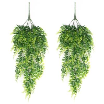 China Plastic Flower Artificial Wall Hanging Simulation Rattan Plant Artificial Leaves For Ceiling Living Room Decoration for sale