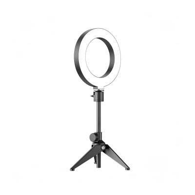 China PORTABLE Adjustable Cell Phone Floor Tripod Stand 10 Inch Makeup Circle Fill Smartphone Light Stand Led Selfie Ring Light Tripod for sale