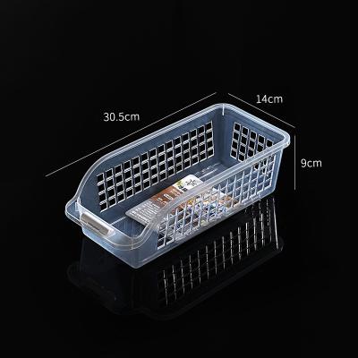 China Small Sustainable Transparent Rectangular Plastic Box Storage Fridge Organizer Set Fridge Storage Containers for sale