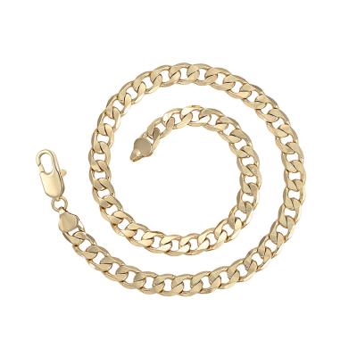 China 45991 Xuping TRENDY Fashion 14k Gold Plated Cuban Chains Necklace For Women/Men for sale