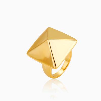 China Other 14147 Fashion Simple Pyramid Shaped Ring Gold Plated Ring For Women for sale