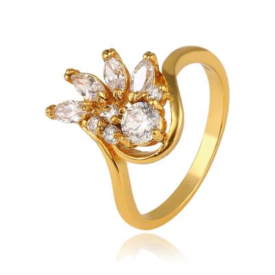 China Other 11011 xuping fashion multi-stone ring 24k gold plated ring for sale