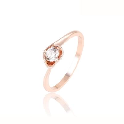 China 13963 CLASSIC xuping fashion jewelry gold patterns rose gold plated plain stone rings for sale