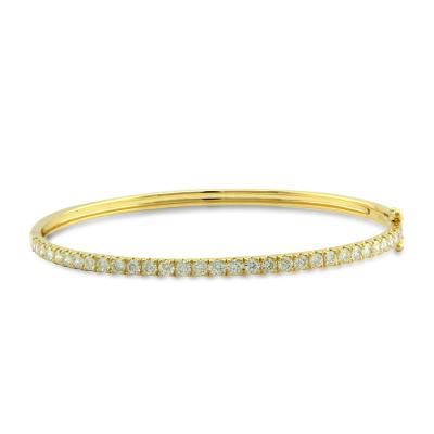 China CLASSIC ladies 18K yellow gold and stylish solid bracelets and bangles from Diamond Bangle for sale