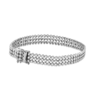 China FASHIONABLE Stylish Multi Layer White Gold 18K Ladies And Fashionable Diamond Chain Bracelet & Bangles for sale