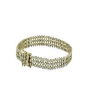 China Fashionable Ladies Multi Layer 18K Yellow Gold Trendy Chain Bracelet for sale