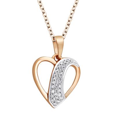 China CLASSIC custom 14k rose gold and diamond pendant for necklace for sale