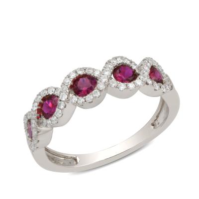 China 2021 Fashion Gorgeous Fashion Jewelry Platinum and Ruby Ring for sale