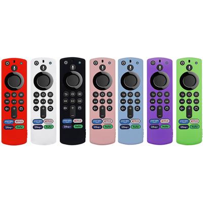 China Desktop 2021 New For Amazon Fire Cove TV Remote Control Silicone Case Stick Alexa Voice Remote Controller Protective Cover (3rd GEN) for sale