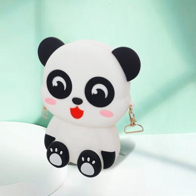 China 2022 New Arrivals Silica Gel Panda Waterproof Silicone Children's Cute Ice Coin Purse Bag Rainbow Press Toy for sale