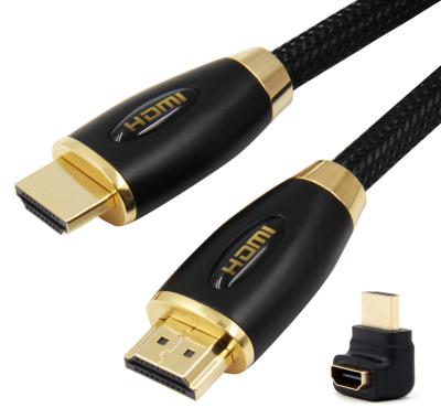 China COMPUTER inventory HDMI cable hdmi nylon braiding zinc alloy housing cable supports 4K 1080P 3D 3M HDMI for sale