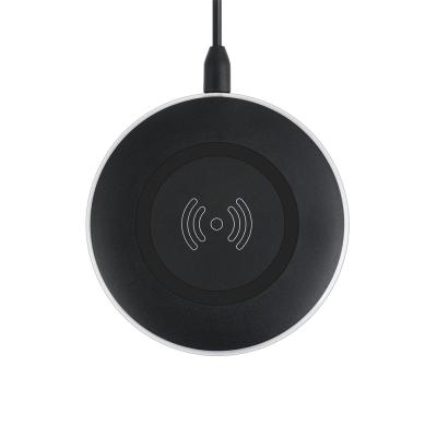 China Mobile Phone Hot Sales 10W Slim Fast Wireless Pad Qi Certified Aluminum Alloy Qi Wireless Charger Receiver for sale