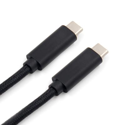 China Mobile Phone Braided TYPE C Cable 100W 20V 5A With USB3.1 Gen 2 Male To Male Type C Cable for sale