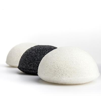 China Small natural fiber konjac bamboo konjac sponge charcoal baby teardrop sponge face scrubber for sale