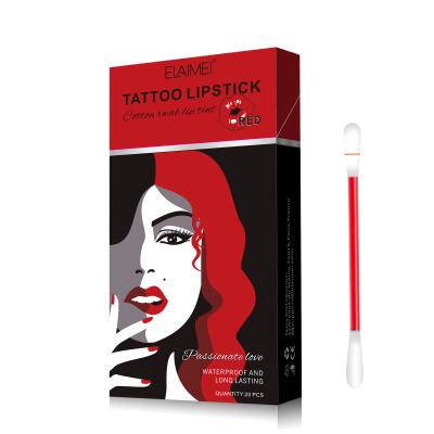 China Waterproof Lip Makeup Q Tips Customize Cotton Bud Manufacturers In China Cotton Swabs Tattoo Lip Stick for sale