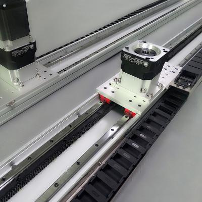 China Construction worksÂ   XYZ Gantry Robot System Rack And Pinion Guideway Slide Table Heavy Duty CNC Motorized Linear Step Actuator Module for sale