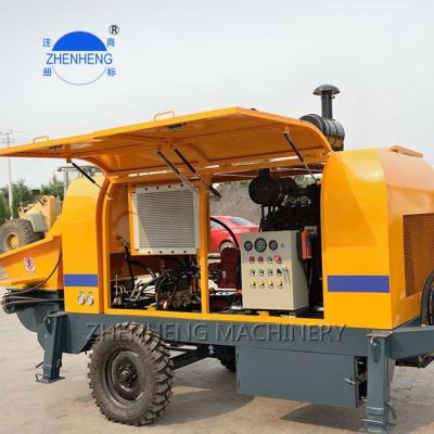 China Construction Material Shops HBTS40R Diesel Concrete Pump Most Popular Double-cylinder Piston Hydraulic Construction Concrete Pump Machine Supplied for sale