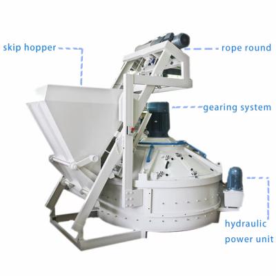 China Small High Performance 1 Bagger 1000 Liter Second Hand Polymer Vertical Mobile Stone Cement Mixer Planetary Concrete Mixer for sale