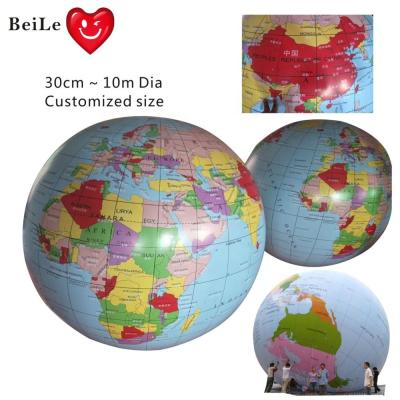 China Promotion 2m PVC Giant Inflatable Earth Ball World Globe for sale