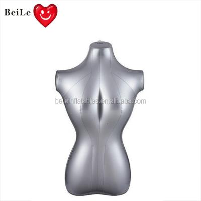 China Promotion PVC Inflatable Female Half Body Model For Clothing Display for sale