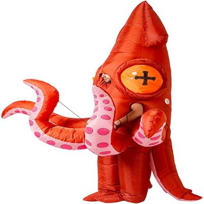 China Game Deluxe Inflatable Squid Throw Bodysuit Halloween Costume for sale