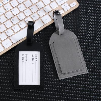 China OEM Waterproof Manufacturer Custom Logo Embossed Wedding Favor Gift Airplane Travel Suitcase Leather Luggage Tag for sale