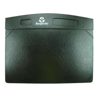 China Leather Monthly Table Calendar Black PU Desk Calendar Holder Pad for sale