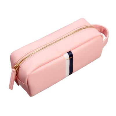 China ENGLAND STYLE OEM cute and fashion PU filter bezel or zipper cosmetic bag genuine leather small women for sale