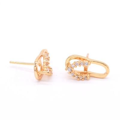 China YILI TRENDY Jewelry 2020 Brand New Flip Flop Design 14k Gold Stud Earrings For Girls for sale