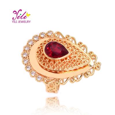 China Perfect Ruby Gold Rings Women Engagement Ring Exquisite Appearance Bridesmaid Gifts Jewelry for sale