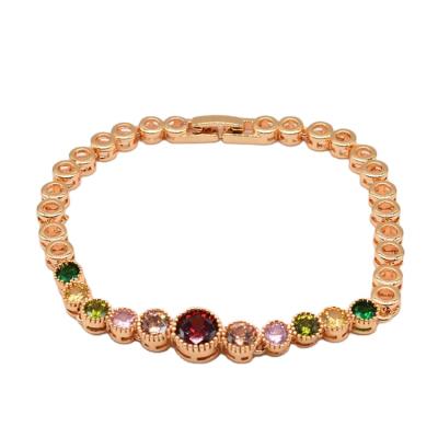 China Chain Bracelets Rose Gold Charm Bracelet Designs Gemstone Cuban Link Bracelets BOHEMIA Girls Women Jewelry for sale